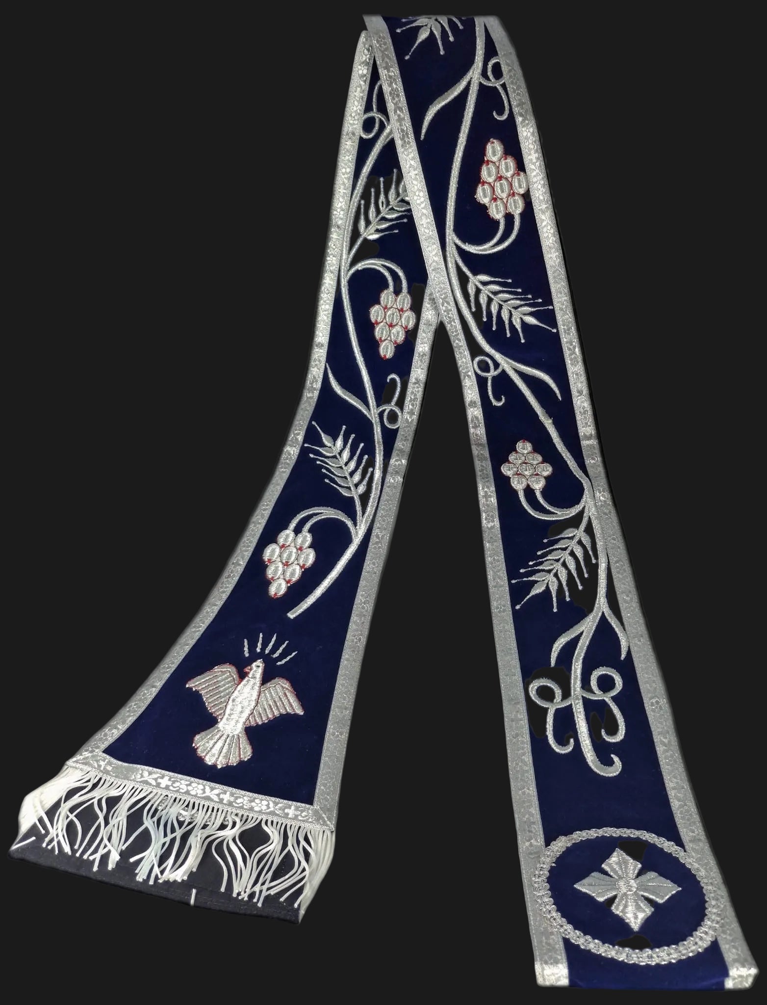 Hurore Donker Blauw & Zilver 300cm
